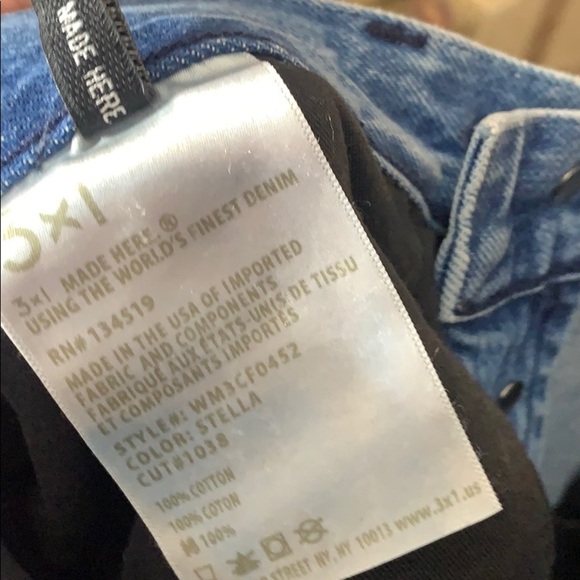 3x1 NYC Straight Crop Fringe Stella Blue Jeans Country Rock 26 New w tags - Picture 9 of 11